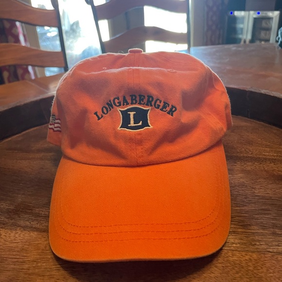 VINTAGE Longaberger Orange Ballcap Baseball Hat One Size Original - Picture 2 of 4